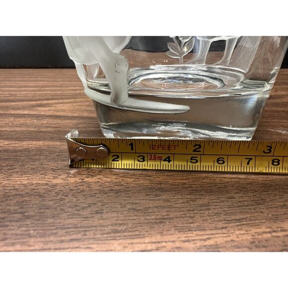 Vintage Verlys Crystal Glass Vase Raised Seasons SPRING Signed Carl Schmitz 1940 - Picture 13 of 13